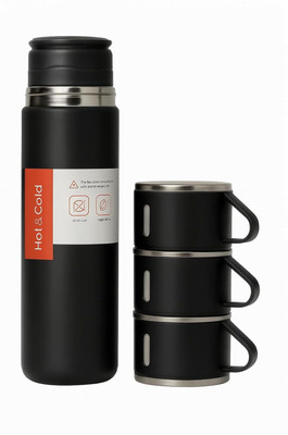 zamafe creations 500 ml Stainless Steel Flask(Pack of 1, Black)