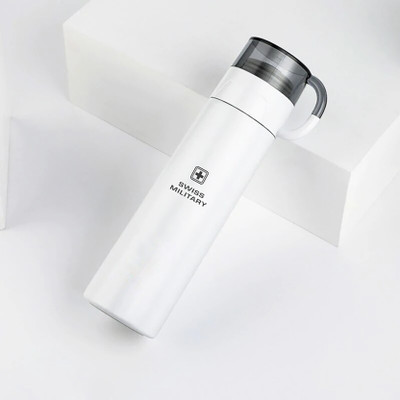 SWISS MILITARY 500 ml Steel Flask(Pack of 1, White)