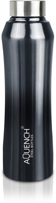 AQUENCH 1000 ml Steel Bottle(Pack of 1, Black, Grey)