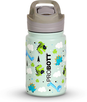 PROBOTT Stainless Steel Vacuum Flask,Hot and Cold Water Bottle with 3D Print PB 360-01_F 361 ml Flask(Pack of 1, Green, Steel)