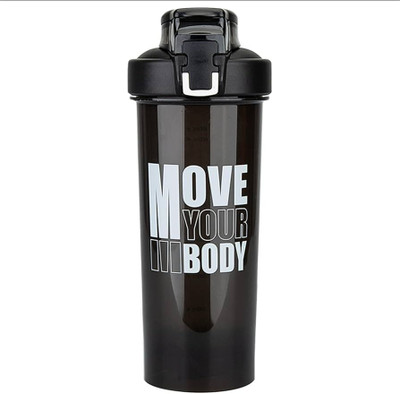 MERCHANT 700 ml Plastic Shaker(Pack of 1, Black)