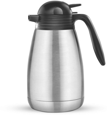 DIAMOND STEEL Stainless Steel Thermosteel Carafe 24 Hours Hot or Cold Tea/Coffee Pot 2000 ml Flask(Pack of 1, Silver, Steel)