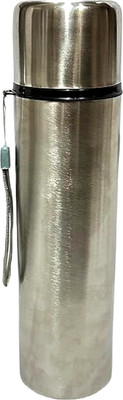 Dynore Stainless Steel Double Wall Vacuum Insulated Flask 1000 ml/ Hot and Cold Flask 1000 ml Flask(Pack of 1, Silver, Steel)