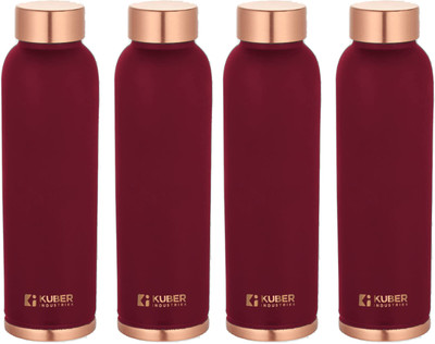 KUBER INDUSTRIES 950 ml Copper Bottle(Pack of 4, Maroon)