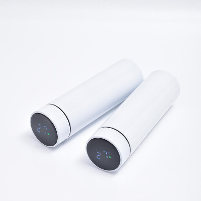 Neeladri Collection COMBO SMART WATER BOTTLE WITH LED DISPLAY 500 ml Flask(Pack of 2, White, Stainless Steel)