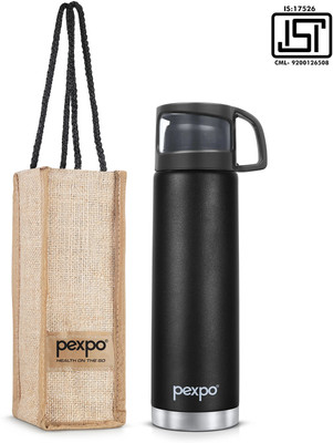 pexpo 1000 ml Steel Flask(Pack of 1, Black)