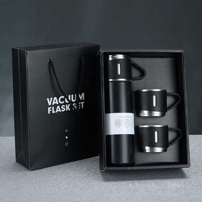 GLASSCART 500 ml Steel Flask(Pack of 1, Black)
