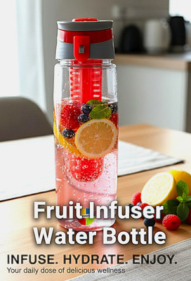 Shakil 1000 ml Plastic Sipper(Pack of 1, Red, Yellow)