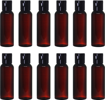 nsb herbals 50 ml PET Bottle(Pack of 12, Brown, Black)