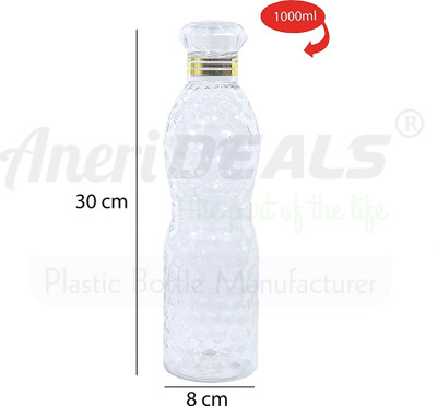 Goodhomes 1000 ml Glass Bottle(Pack of 6, Clear)