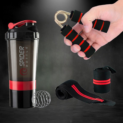 TRUE INDIAN 500 ml Plastic Shaker(Pack of 3, Red)