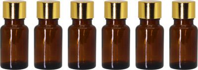 ceeyu 10 ml Glass Bottle(Pack of 6, Brown)