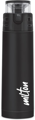 MILTON Atlantis 900 Thermosteel Insulated Water Bottle, 750 ml Flask(Pack of 1, Black, Steel)