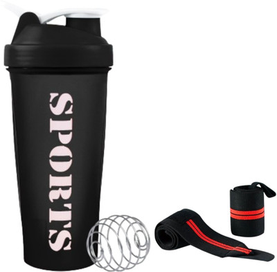 TRUE INDIAN 600 ml Plastic Shaker(Pack of 2, Red, Black)