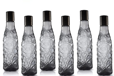 ShopCircuit 1000 ml Plastic Bottle(Pack of 6, Black)