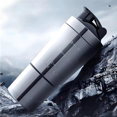 MozFit 750 ml Steel Shaker(Pack of 1, Silver)