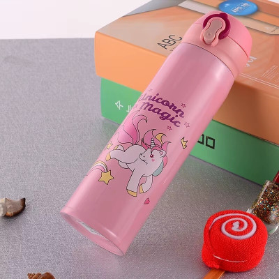 Iktu 500 ml Steel Flask(Pack of 1, Pink)