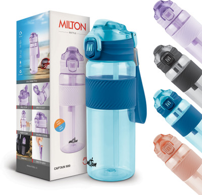 MILTON Captain 900 Unbreakable Water Bottle 850 ml – Sip Plus Gulp, Hand Strap, Blue 850 ml Bottle(Pack of 1, Blue, Plastic)