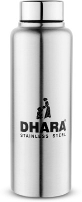 Dhara Stainless Steel Single Wall Thunder Leak Proof Easy To Carry Fridge Water Bottle 600 ml Bottle(Pack of 1, Silver, Steel)