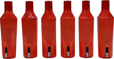 EssaBella 1000 ml Plastic Bottle(Pack of 6, Red)