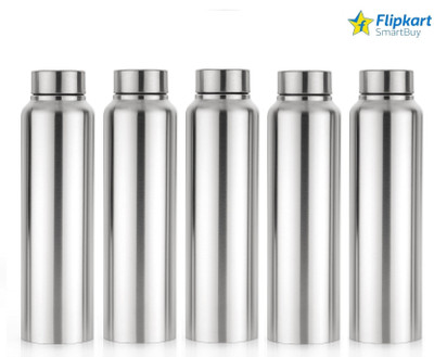 Flipkart SmartBuy 1000 ml Steel Bottle(Pack of 5, Silver)