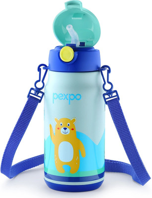 pexpo 425 ml Steel Flask(Pack of 1, Green, Yellow)