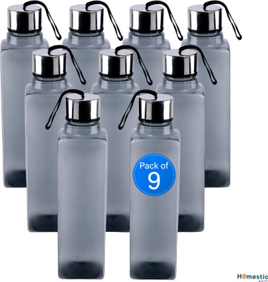 HOMESTIC 1000 ml Plastic Bottle(Pack of 9, Black)