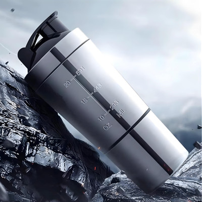 MozFit 750 ml Steel Shaker(Pack of 1, Silver)
