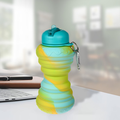 KUBER INDUSTRIES 600 ml Silicone Bottle(Pack of 1, Green)