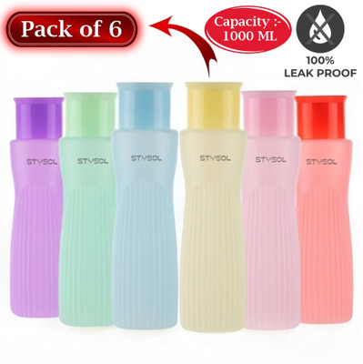Stysol 1000 ml Plastic Bottle(Pack of 6, Multicolor)