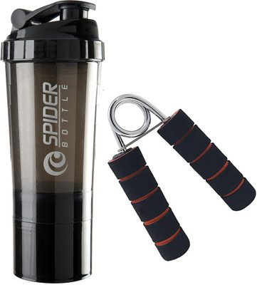 TRUE INDIAN 500 ml Plastic Shaker(Pack of 2, Black)