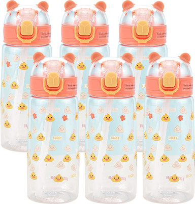 KUBER INDUSTRIES 550 ml Plastic Sipper(Pack of 6, Orange)
