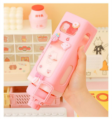 MBVTREADS Kawaii Water Bottle 700 ml Water Bottle(Set of 1, Multicolor)