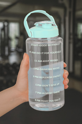 Flipkart SmartBuy 2L Motivational Water Bottle with Time Marker Transparent 2000 ml Bottle(Pack of 1, Blue, Plastic)