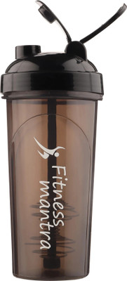 Fitness Mantra 700 ml Plastic Shaker(Pack of 1, Black)