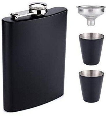 Jiyancreation Hip Flash 2 Shots Box 8 OZ Stainless Steel Stainless Steel Hip Flask(230 ml)