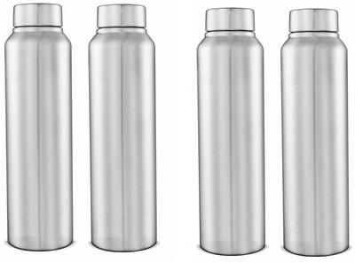 Tannu Craft 1000 ml Stainless Steel Bottle(Pack of 4, Silver)