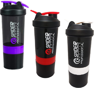 TRUE INDIAN 500 ml Plastic Shaker(Pack of 3, Multicolor)