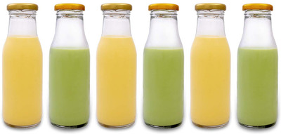 HANUMAN TRADINGS CO 265 ml Glass Bottle(Pack of 6, Clear)