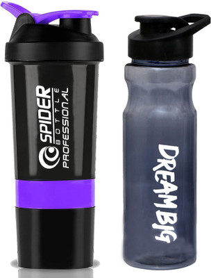 TRUE INDIAN 500 ml Plastic Shaker(Pack of 2, Purple)