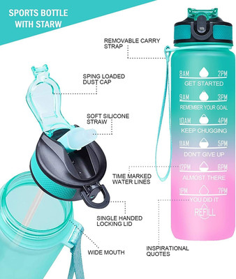 Nurev creation 1000 ml Silicone Bottle(Pack of 1, Multicolor)