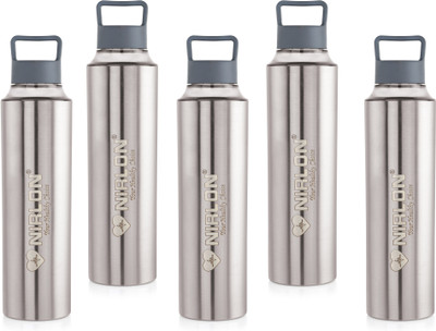 NIRLON 900 ml Steel Bottle(Pack of 5, Silver)