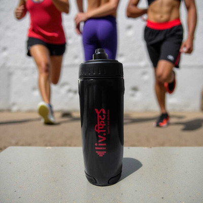 Livfit 500 ml Biocomposite Bottle(Pack of 1, Black)