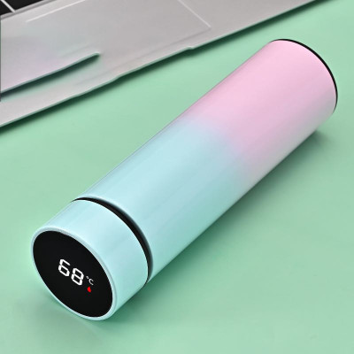 aaryashoppy 500 ml Steel, Silicone Flask(Pack of 1, Blue, Pink, Black)