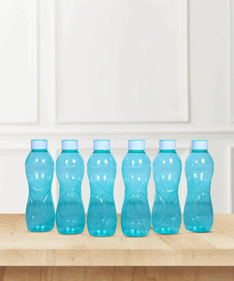 SUPREMEWARE 1000 ml Plastic Bottle(Pack of 6, Light Blue)