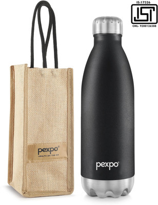pexpo 1500 ml Steel Flask(Pack of 1, Black)