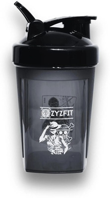 ZYZFIT 550 ml Plastic Shaker(Pack of 1, Black)