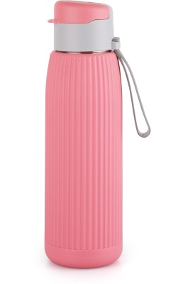 cello Puro Steel-X Volvo 600 Insulated Inner Steel Outer Plastic Water Bottle, 630 ml Bottle(Pack of 1, Pink, Plastic, Steel)