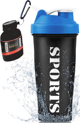 Dassio 650 ml Plastic Shaker(Pack of 2, Blue)