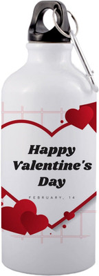 HeartInk 750 ml Aluminium Bottle(Pack of 2, White)